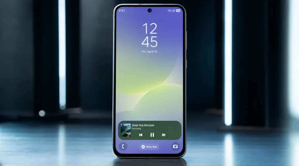 one ui 7 galaxy a56 now bar tela bloqueio recursos