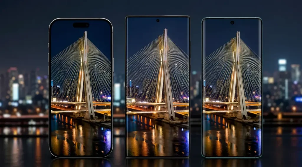 Android ou iPhone: Qual Escolher em 2026? Guia Completo 4 comparativo câmera noturna iPhone Android 2026