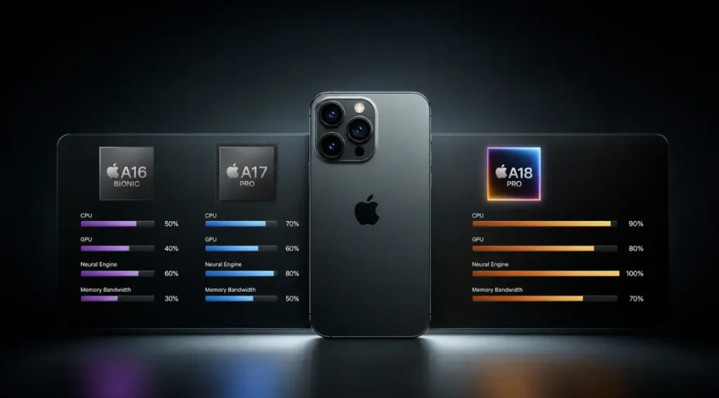 iPhone 15 Review: Vale a Pena Comprar em 2026? 4 comparação chip A16 Bionic iPhone 15 desempenho benchmark