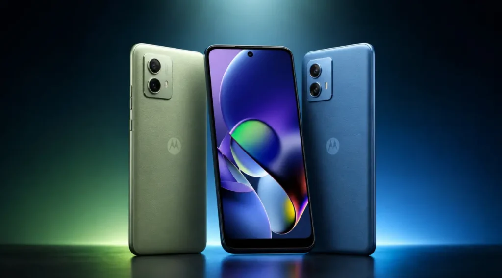 Review Moto G54: Vale a Pena Comprar em 2026? 4 moto g54 vegan leather detalhe textura verde azul