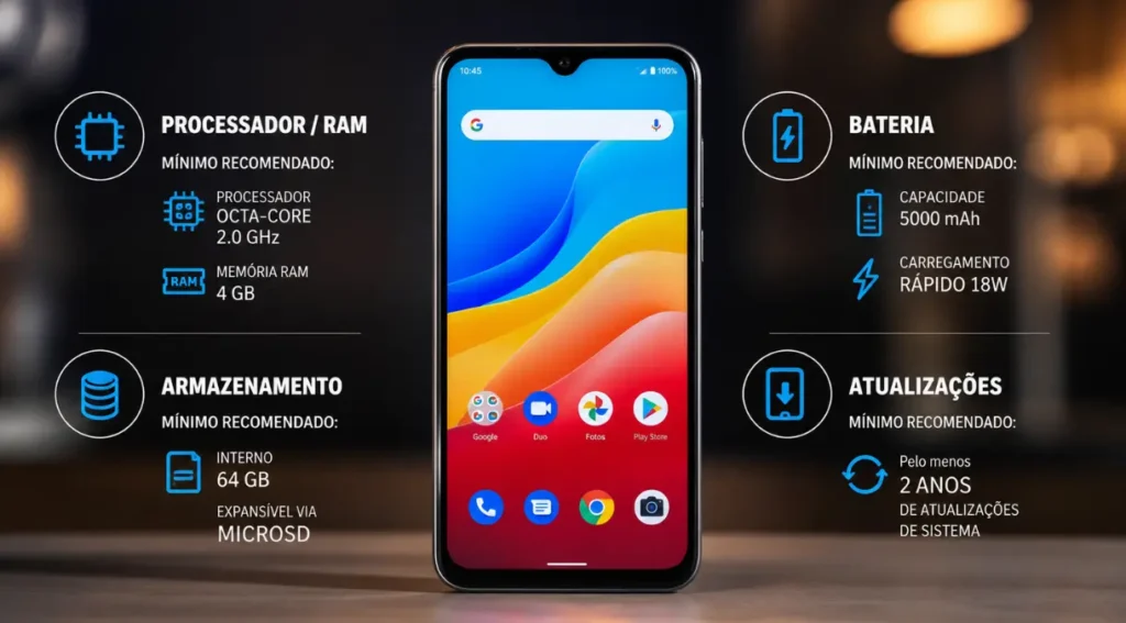 Celular Barato Bom em 2026: Guia Completo para Escolher Certo 3 como escolher celular barato bom 2026 especificações mínimas