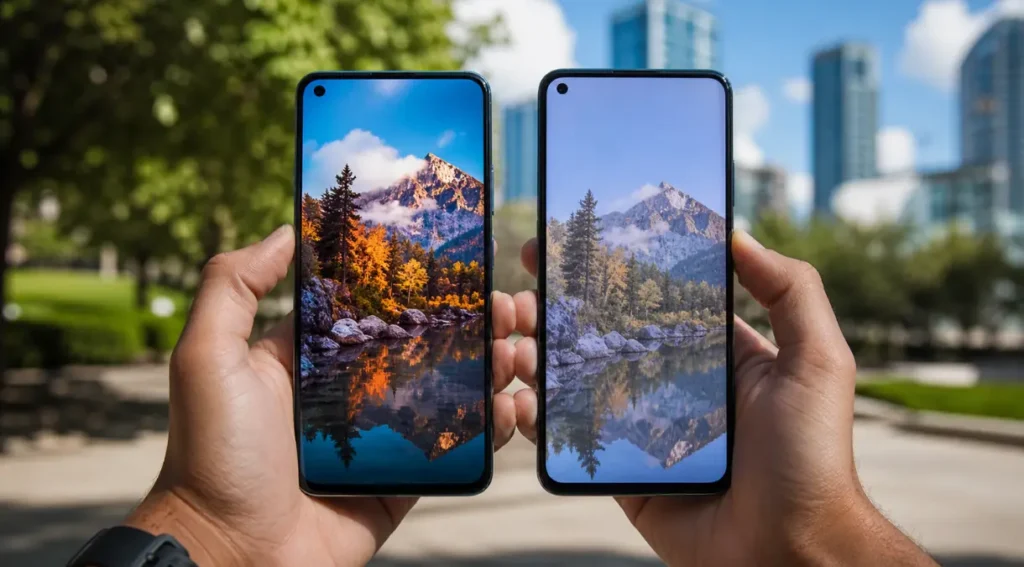 Como Escolher Celular em 2026: Guia Completo para Não Errar 4 comparação tela AMOLED IPS LCD celular 2026