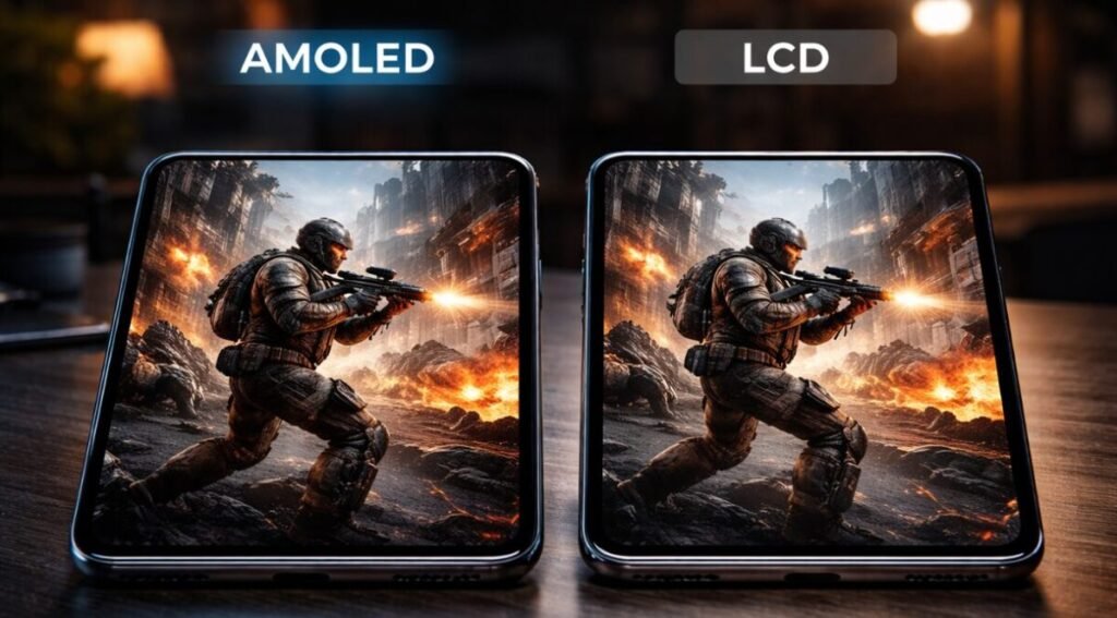 Melhor celular para jogos em 2026: Guia Completo 3 tela AMOLED vs LCD celular jogos contraste
