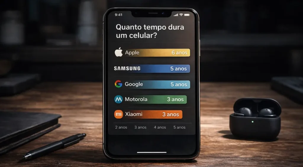 anos de atualização celular por fabricante 2026 comparativo