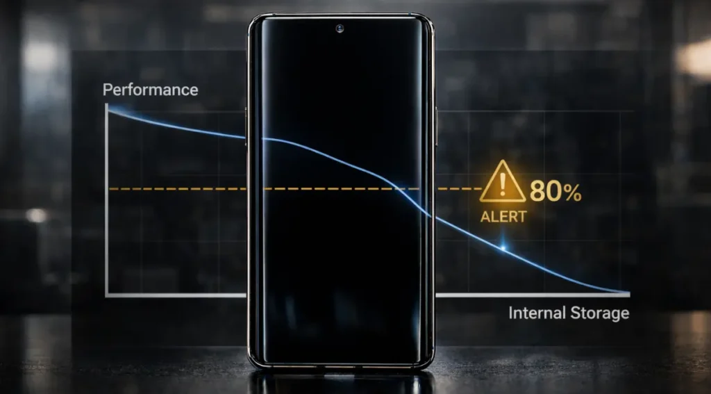 desempenho celular armazenamento cheio impacto grafico