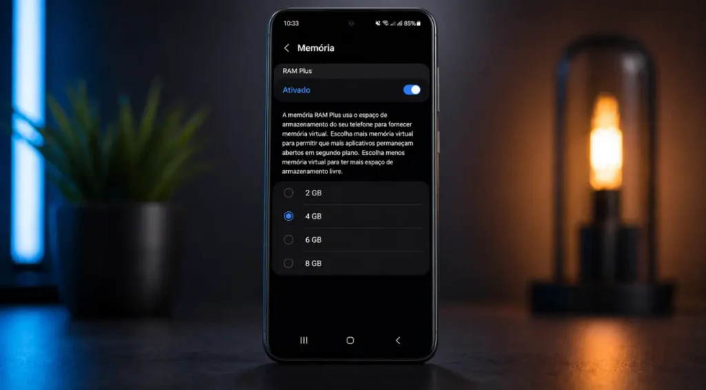 como ativar RAM virtual Android configurações celular