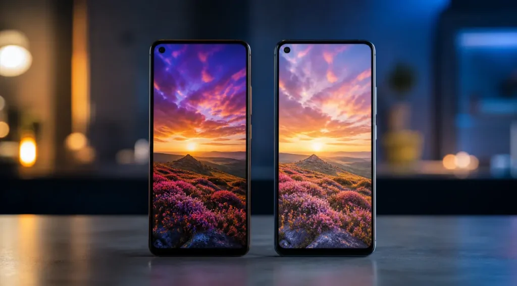 OLED ou LCD no Celular: Qual Tela Vale Mais a Pena em 2026? 2 comparação tela OLED vs LCD smartphone 2026