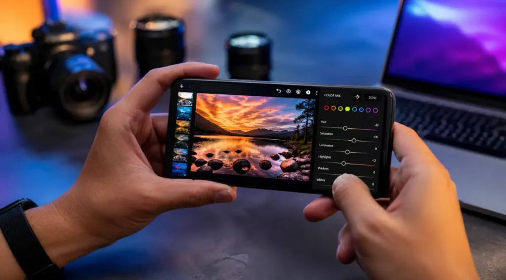 OLED ou LCD no Celular: Qual Tela Vale Mais a Pena em 2026? 5 edição foto celular tela LCD calibração cores profissional