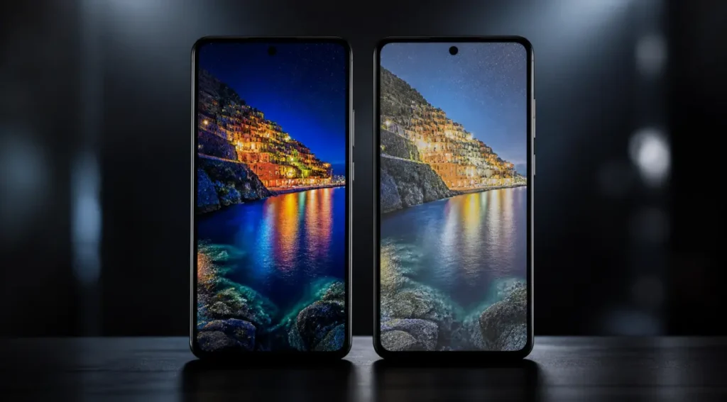 Celular OLED: Guia Completo para Escolher o Melhor em 2026 2 comparação tela OLED LCD diferença qualidade imagem