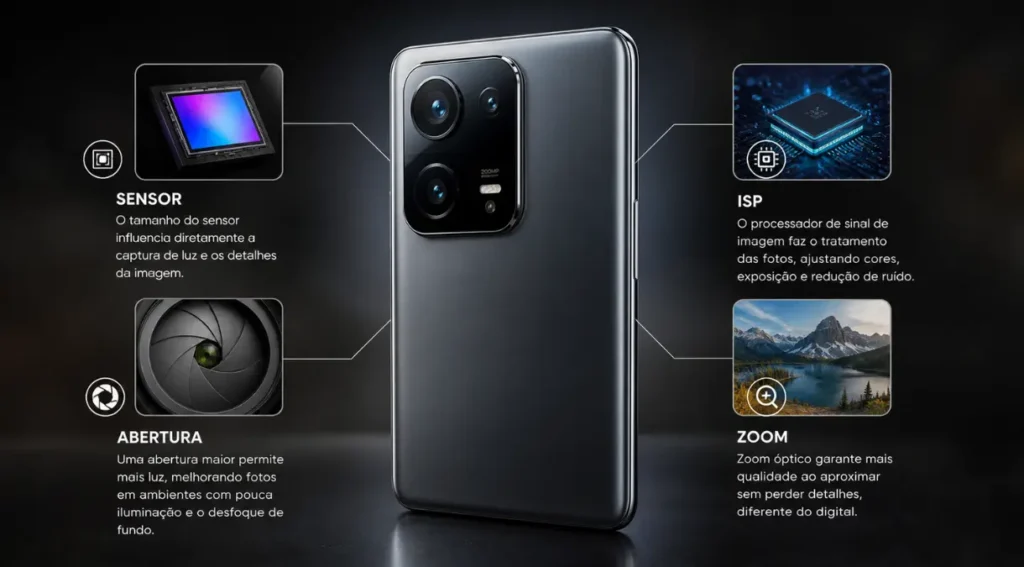 Celular com Melhor Câmera em 2026: Guia Completo 3 o que define qualidade câmera celular infográfico 2026