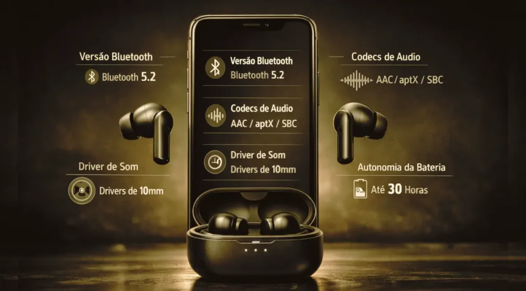 Fone Bluetooth Barato e Bom: Guia Completo 2026 3 especificações técnicas fone bluetooth guia explicação