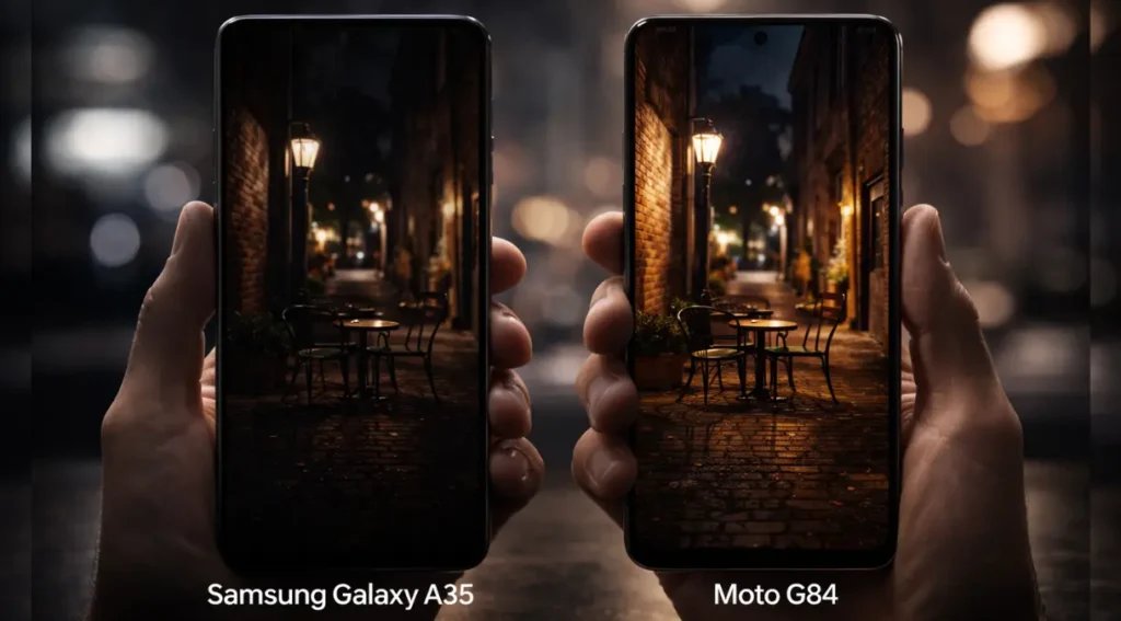 comparação câmera samsung motorola foto noturna