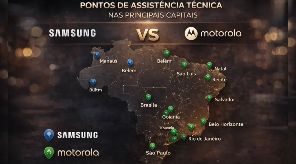 assistência técnica Samsung Motorola Brasil capitais