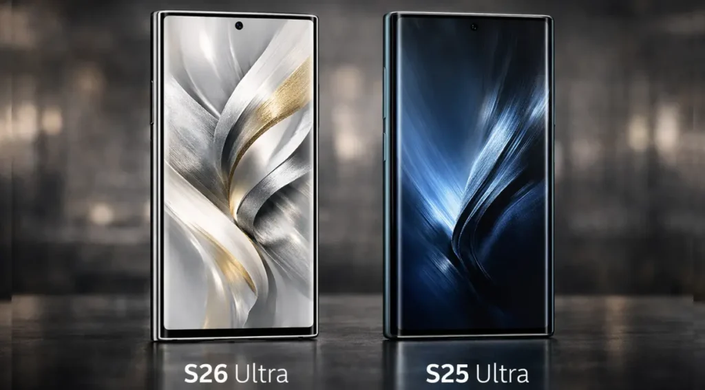 Galaxy S26 Ultra vs S25 Ultra design comparação