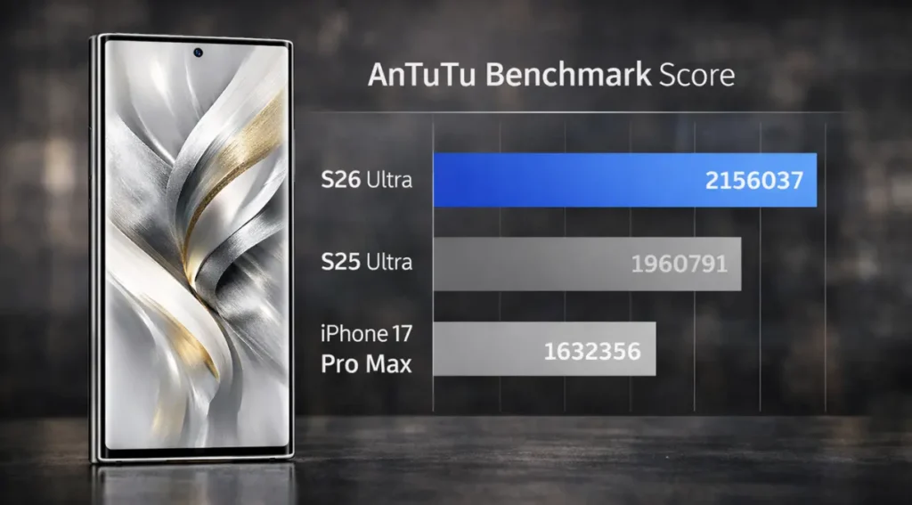 benchmark AnTuTu Galaxy S26 Ultra desempenho 2026