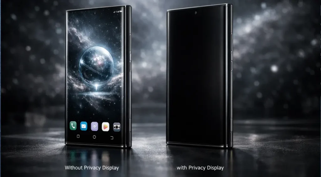 privacy display galaxy s26 ultra tela privacidade angulo lateral