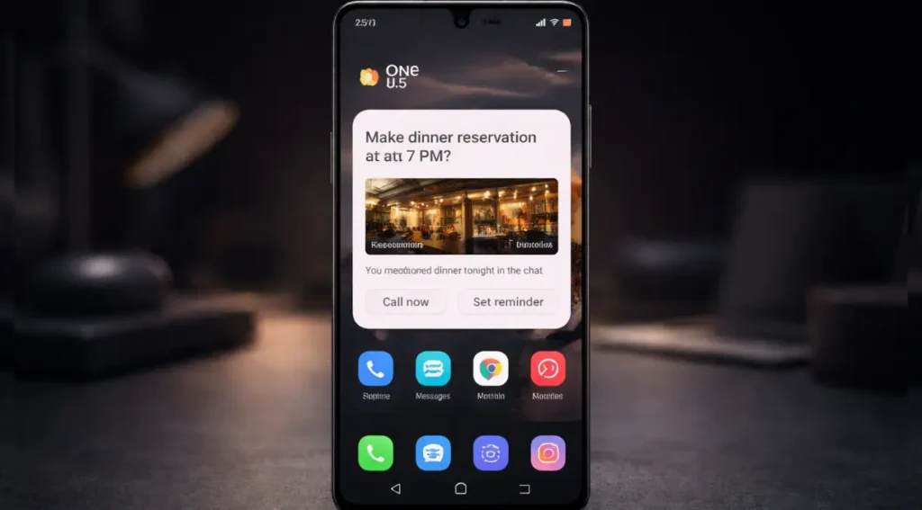 Now Nudge One UI 8.5 sugestao contextual tela inicial