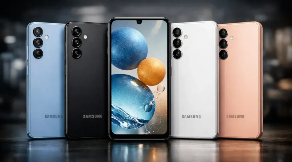 Samsung Galaxy A37 5G cores disponíveis 2026 lavanda branco preto verde