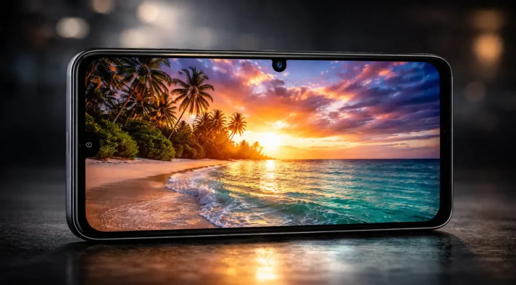 tela Super AMOLED Samsung Galaxy A37 120Hz brilho HDR
