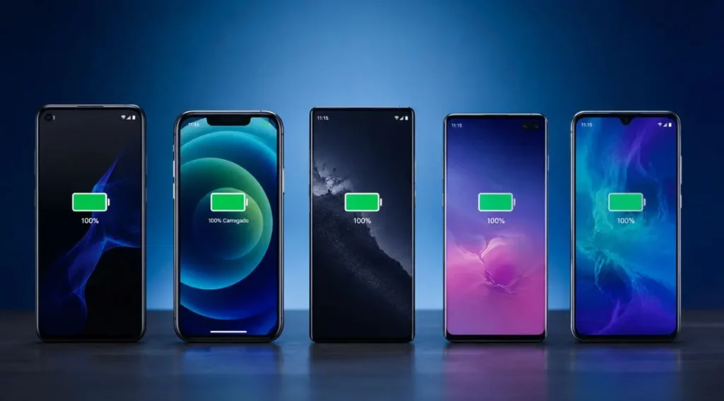 5 Celulares com Bateria que Dura até 2 Dias em 2026 2 celulares com melhor bateria 2026 autonomia dois dias