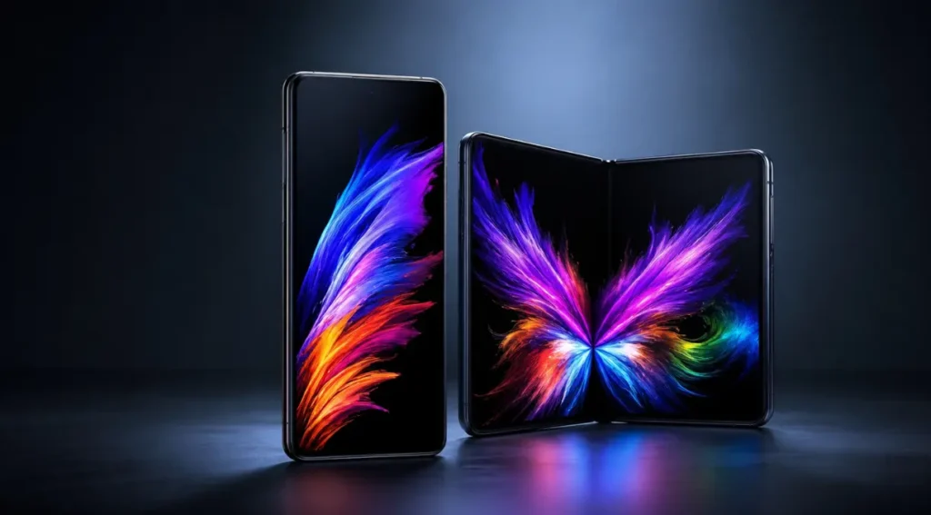 smartphone dobravel painel AMOLED flexivel tela interna