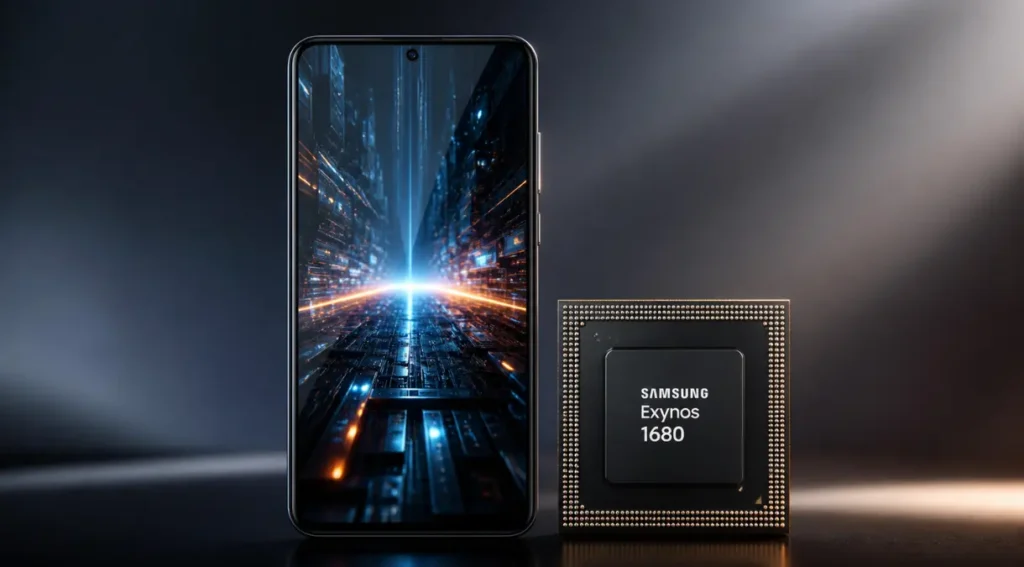 Samsung Exynos 1680 chip processador intermediário 2026
