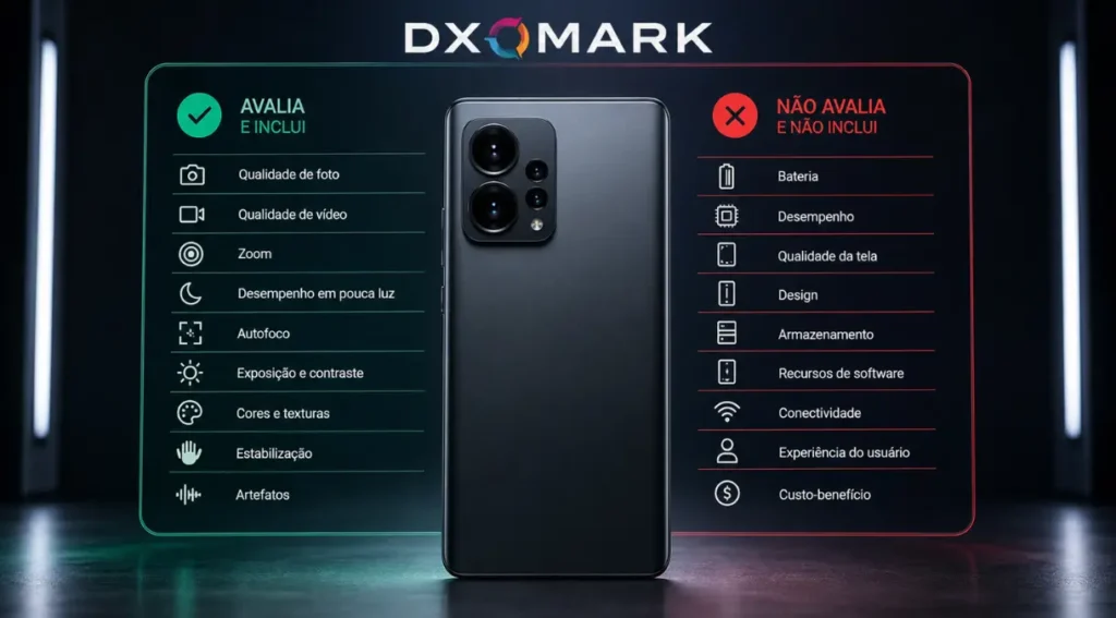 melhores celulares ranking dxomark 2026 comparativo