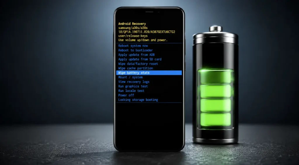 recovery mode wipe battery stats calibrar bateria android