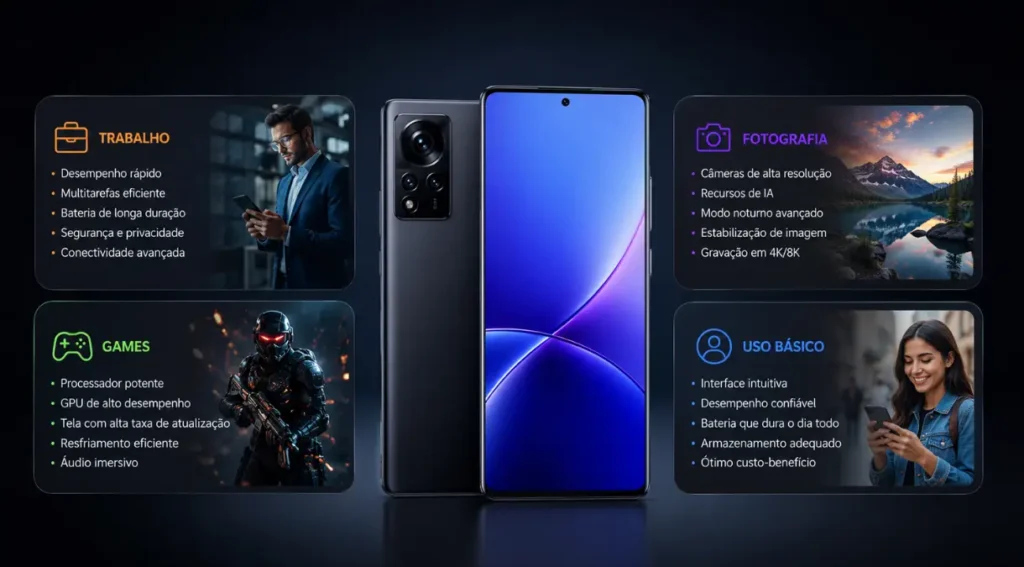 como escolher melhor celular android perfil de uso 2026