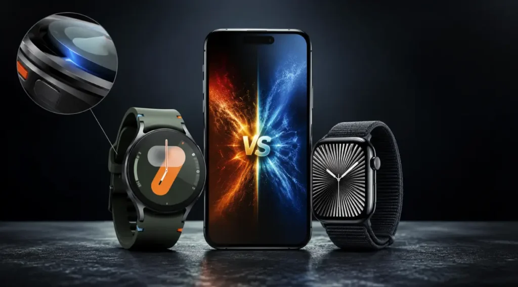 Galaxy Watch 7 design cristal safira acabamento premium