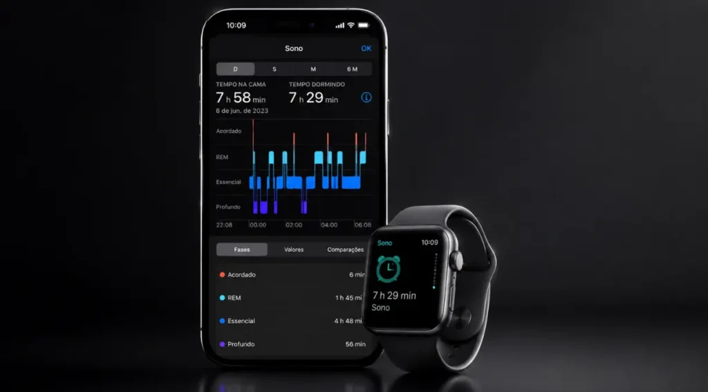 smartwatch monitoramento sono fases app 2026
