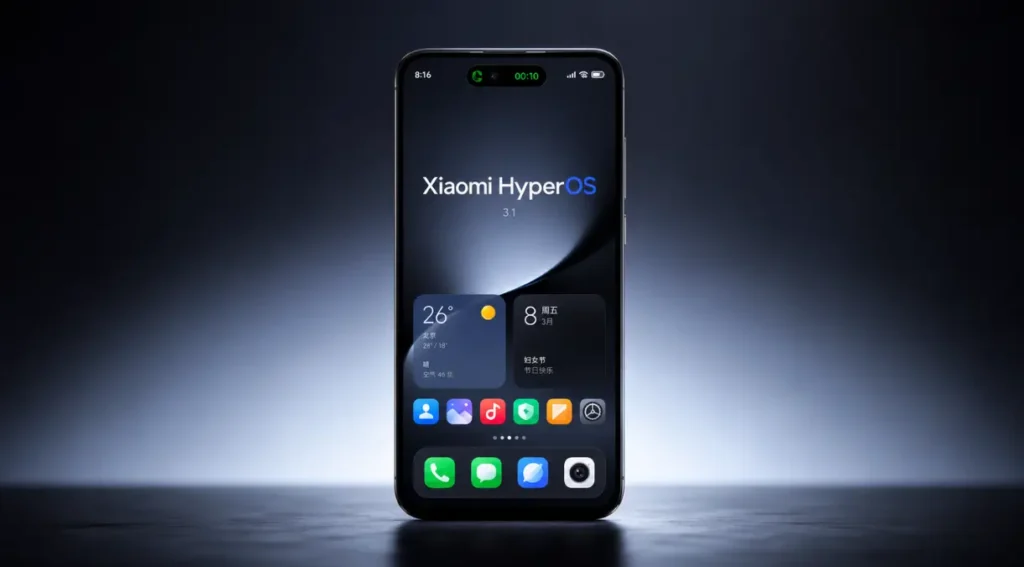 Galaxy AI vs HyperOS AI: Qual Inteligência Artificial é Melhor em 2026? 4 HyperOS 3.1 HyperIsland interface Xiaomi 2026