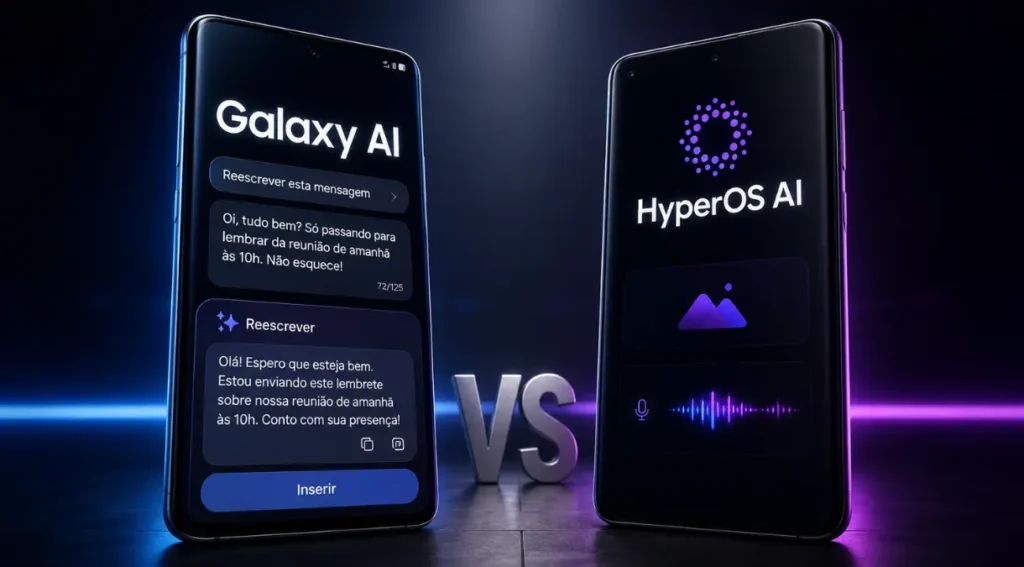 Galaxy AI vs HyperOS AI: Qual Inteligência Artificial é Melhor em 2026? 5 Galaxy AI assistente de escrita português brasileiro 2026