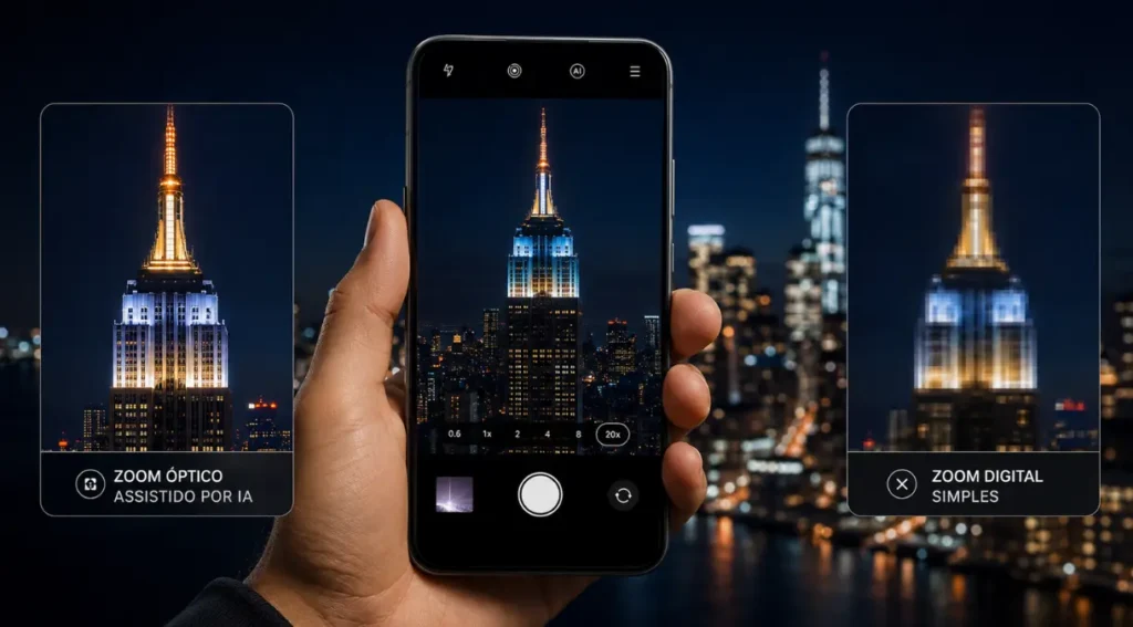 Celular com IA em 2026: O Guia Completo para Escolher o Seu 7 zoom com inteligência artificial celular comparativo qualidade foto noturna