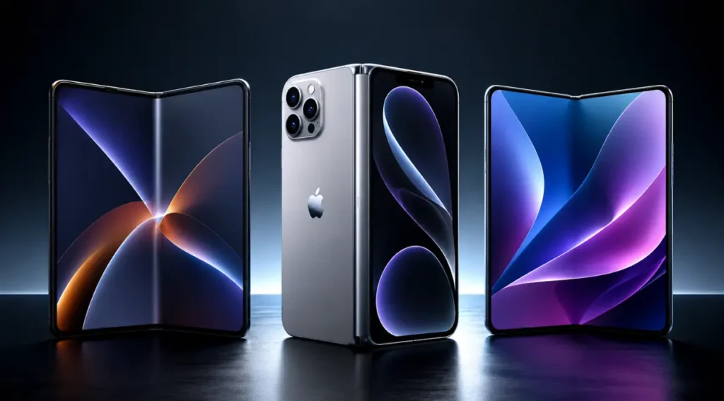 vinco tela dobrável comparação iPhone Fold Samsung