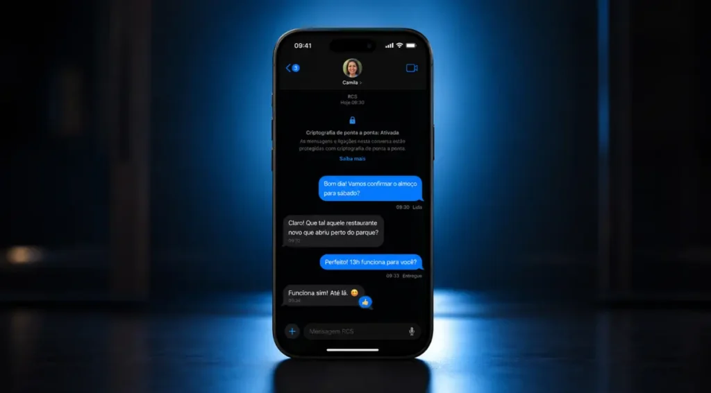 app Mensagens iOS 26 RCS criptografia iPhone