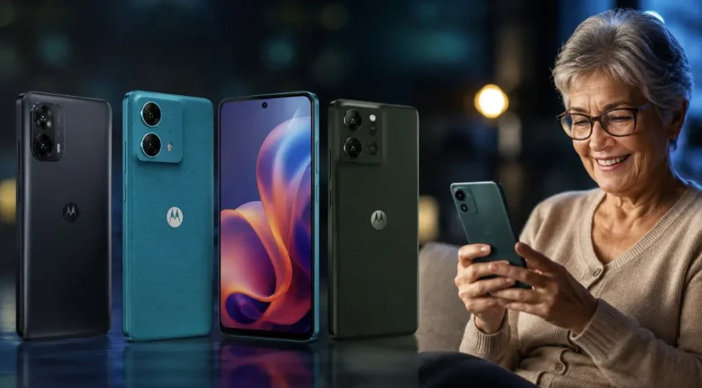 Motorola Moto G, E e Edge: Qual a Diferença Entre as Linhas em 2026? 3 moto e celular entrada motorola uso básico whatsapp
