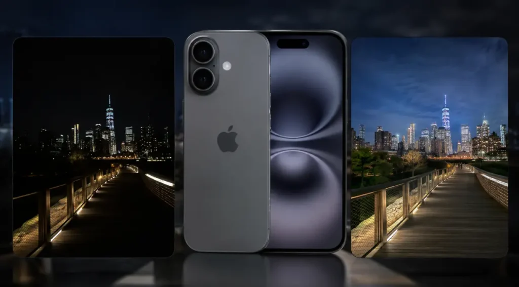 Review do iPhone 16 em 2026: Vale a Pena Comprar? 4 comparativo foto noturna iphone 16 camera