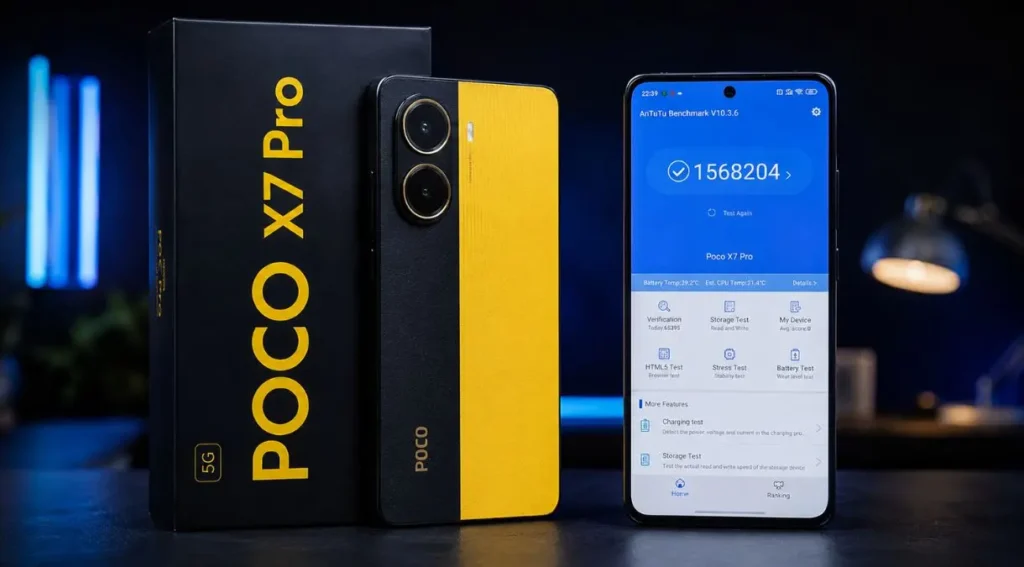 POCO X7 Pro benchmark AnTuTu desempenho pontuação