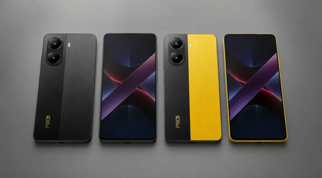 POCO X7 Pro design frente e verso 2026
