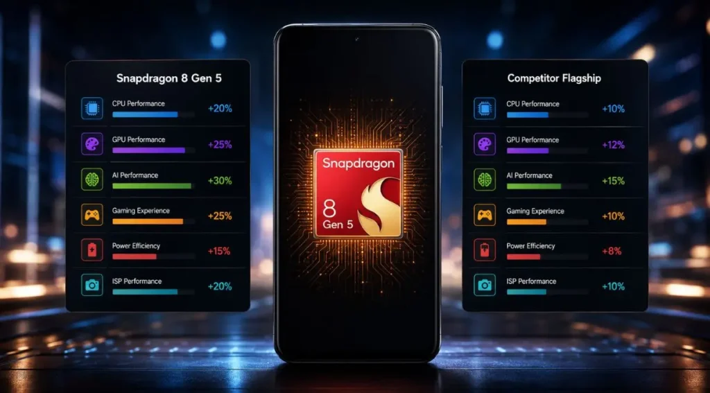 comparativo especificações Snapdragon 8 Gen 5 vs 8 Elite Gen 5 2026