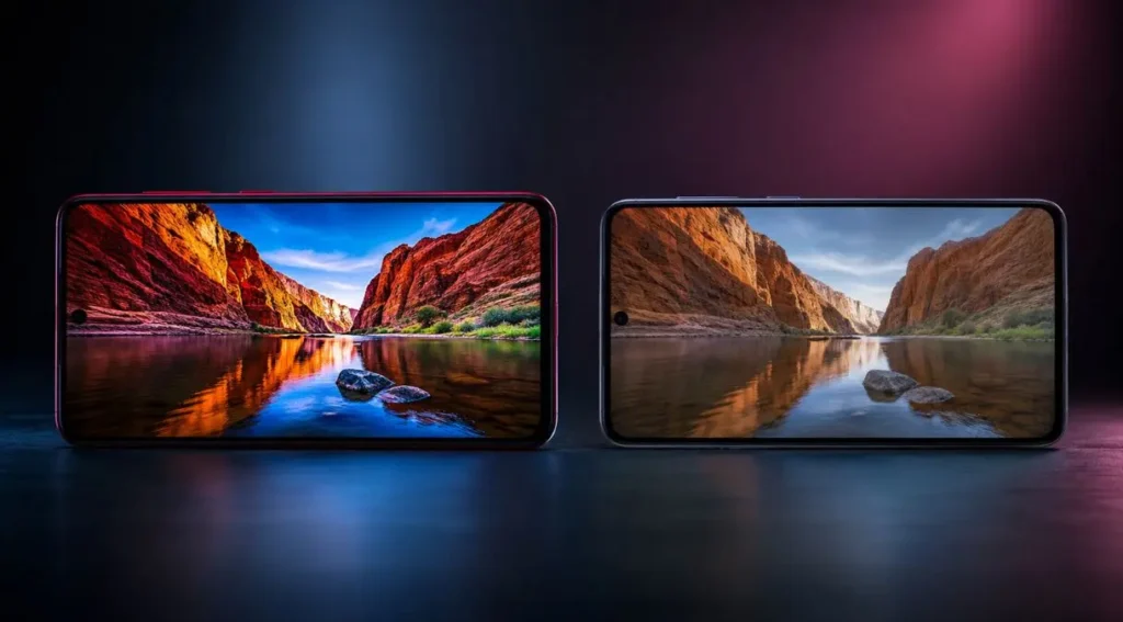 Moto G84 Vale a Pena em 2026? Análise Completa 3 comparação tela pOLED Moto G84 versus LCD concorrente