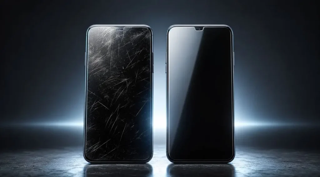 película de vidro temperado 9H proteção tela smartphone