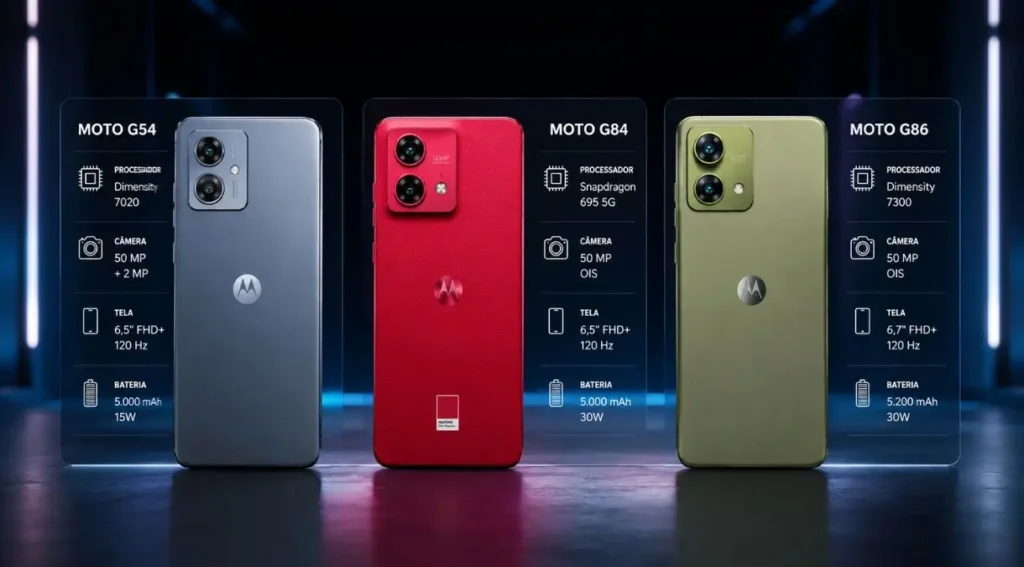 Moto G84 Vale a Pena em 2026? Análise Completa 5 comparativo Moto G54 Moto G84 Moto G86 especificações 2026