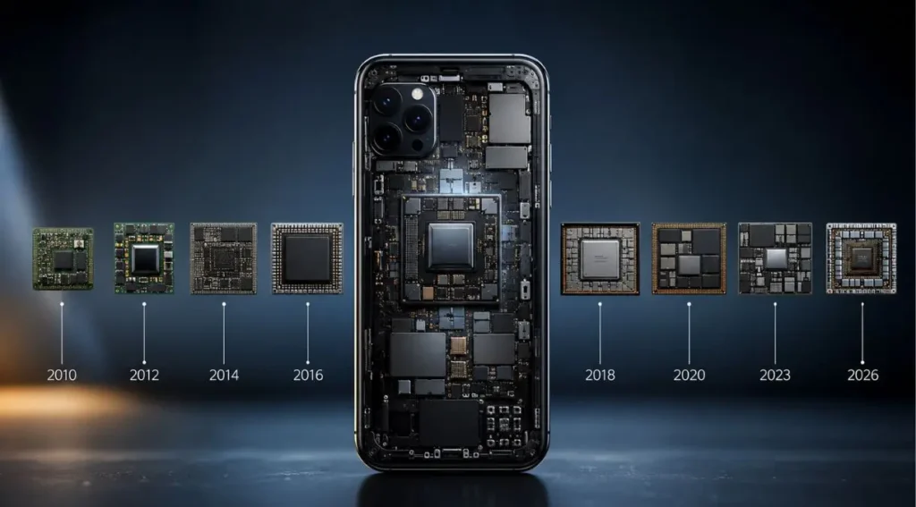 System in Package: O Que É e Por Que Define os Smartphones de 2026 3 evolução system in package smartphones linha do tempo 2010 2026