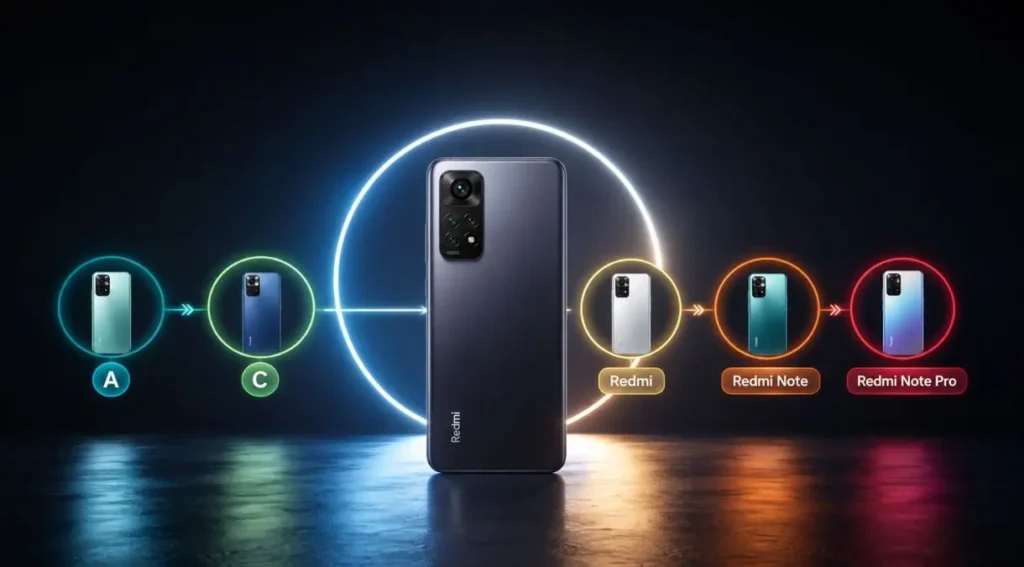Redmi Básico: Guia Completo das Séries C e A em 2026 3 hierarquia linha redmi 2026 serie A C Note