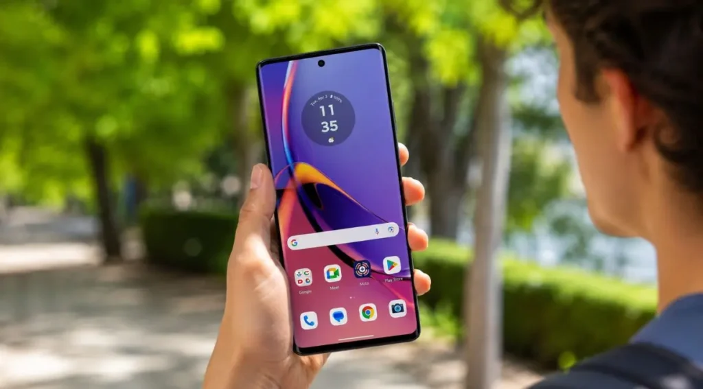 Moto G84 Vale a Pena em 2026? Análise Completa 6 uso do Moto G84 ao ar livre tela visível sol
