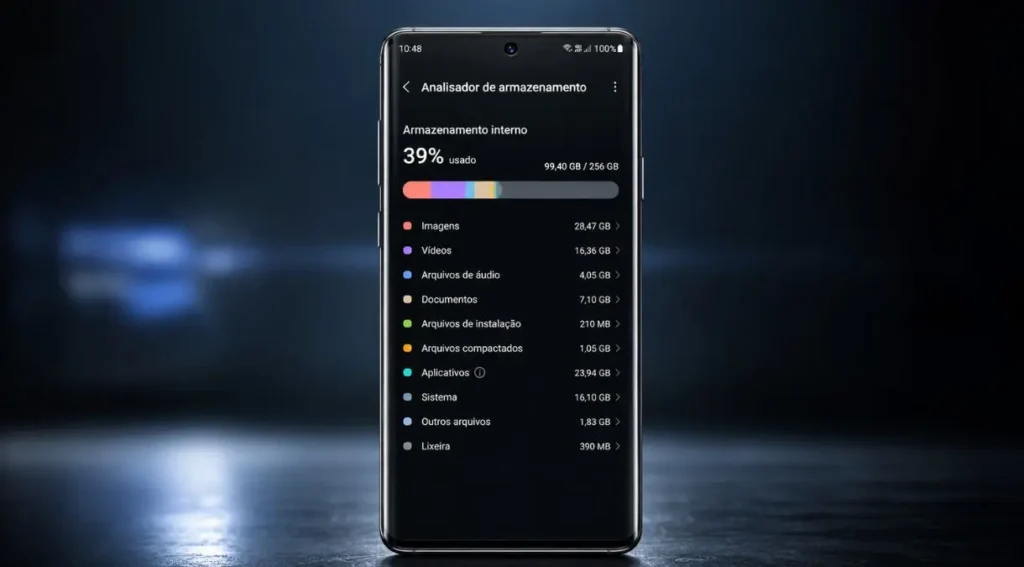 Tutorial de Otimização do Sistema: Deixe Seu Celular Rápido de Novo 3 limpeza armazenamento celular android analisador espaco
