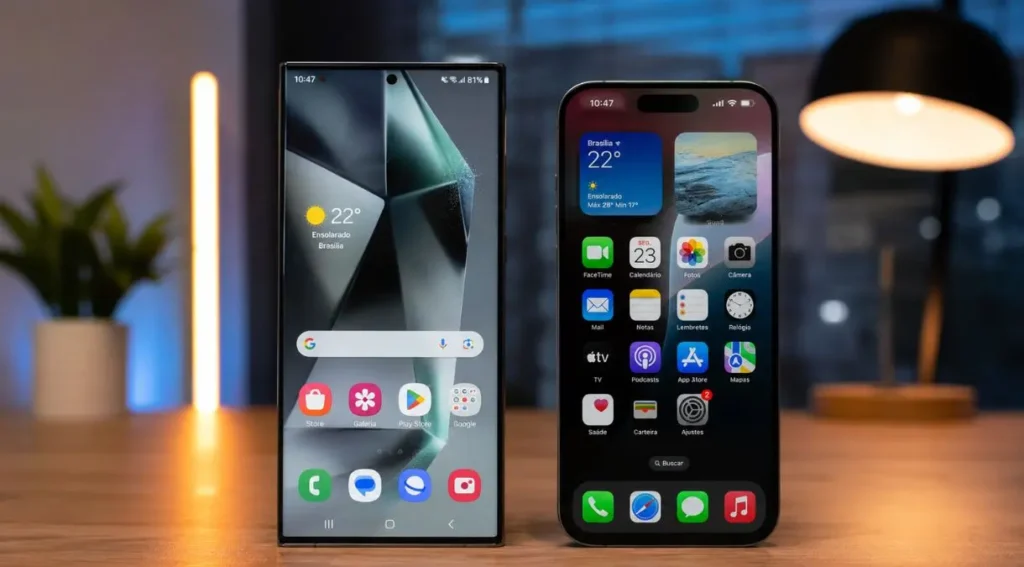 Melhor Celular 2026: Ranking dos Melhores Smartphones do Ano 3 Galaxy S26 Ultra e iPhone 17 Pro Max comparação 2026