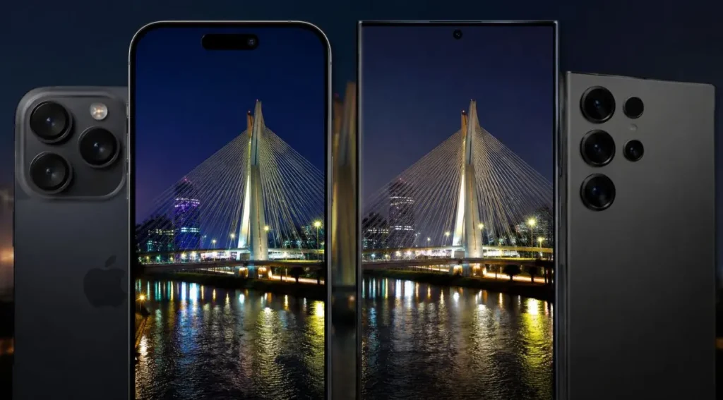 comparacao camera noturna iphone 17 galaxy s26